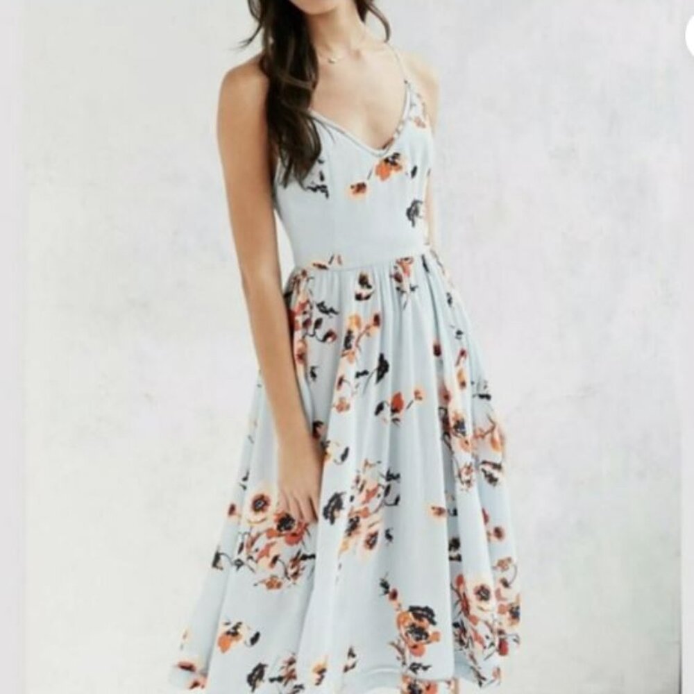 Cooperative by Urban Outfitters, Blue floral sundress, size 4 - Picture 1 of 8